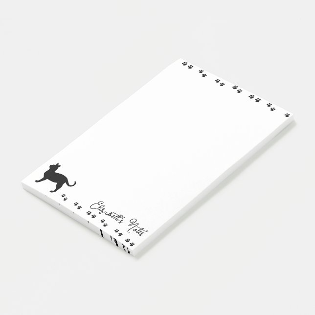 Notas Post-it® Huellas de gatito personalizadas (En perspectiva)