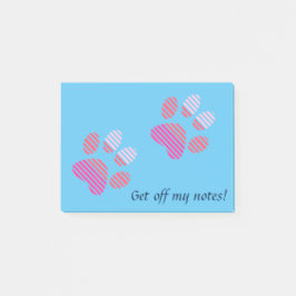 Notas Post-it® Huellas de patas delineadas