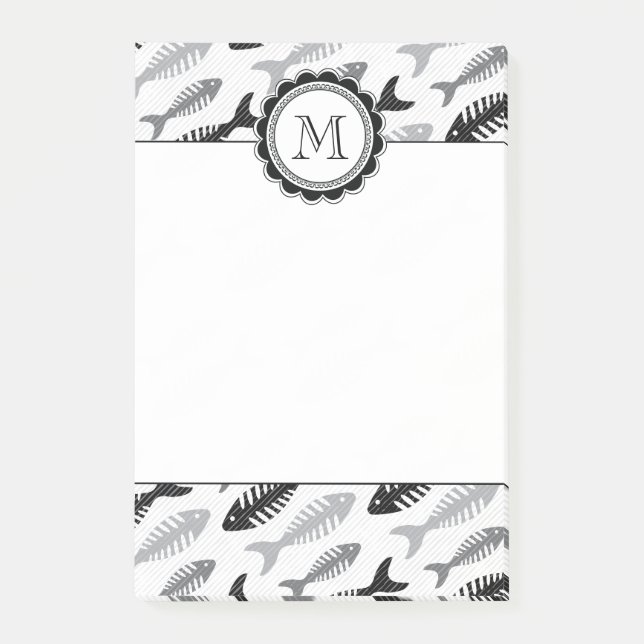 Notas Post-it® Hueso de pescados - mariscos en el menú (Anverso)