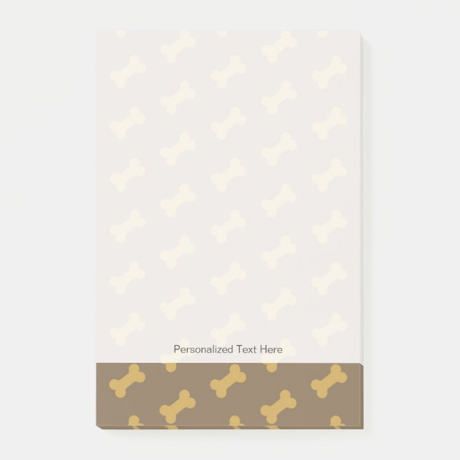Notas Post-it® hueso para textura de perro (Anverso)