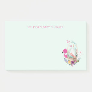 Notas Post-it® Huevo de nidificación con Flamingo y Baby Shower d