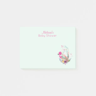 Notas Post-it® Huevo de nidificación con Flamingo y Baby Shower d