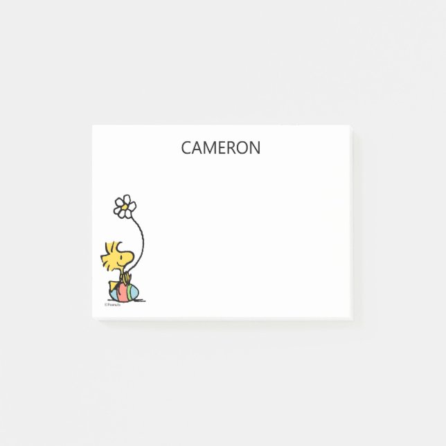 Notas Post-it® Huevo de Pascua Woodstock (Anverso)