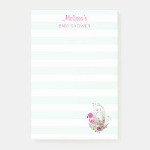 Notas Post-it® Huevo dulce en una canasta con flamenco y conejo
