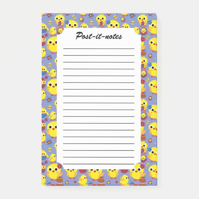 Notas Post-it® Huevos de Pascua Retro Hatch (Anverso)