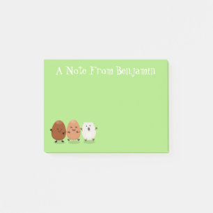 Notas Post-it® Huevos kawaii lindo ilustracion personalizado dive