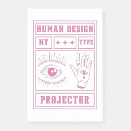 Notas Post-it® human design projector type pink