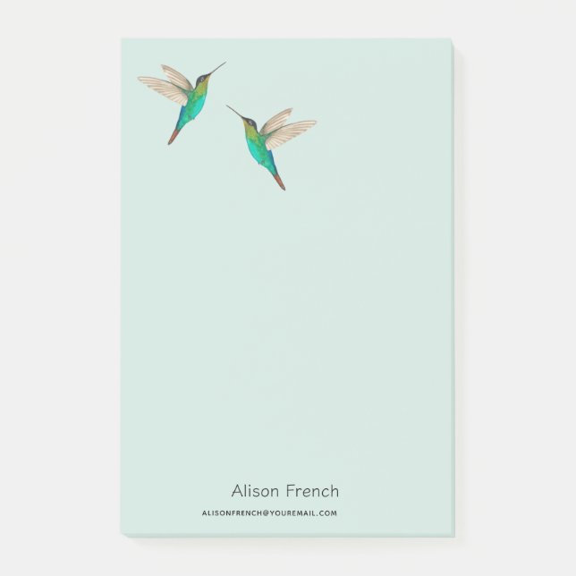 Notas Post-it® Hummingbirds personalizado y con garganta feroz No (Anverso)