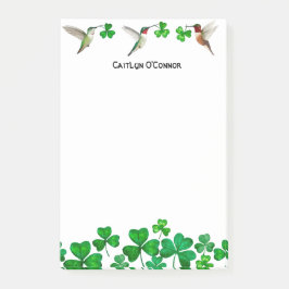 Notas Post-it® Hummingbirds y Shamrock Notepad