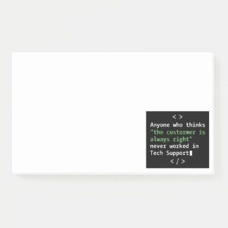 Notas Post-it® Humor de soporte técnico para servicio al cliente