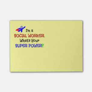 Notas Post-it® Humor de trabajador social