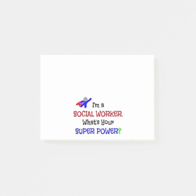 Notas Post-it® Humor de trabajador social (Anverso)
