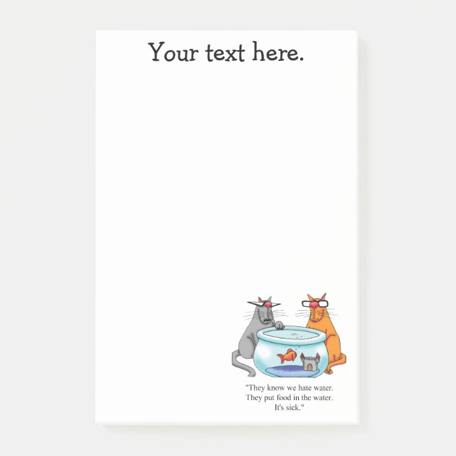 Notas Post-it® Humor gato gracioso (Anverso)