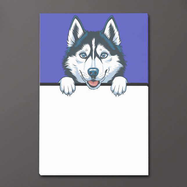 Notas Post-it® Husky Cute Siberian Husky Puppy Perro Lover Regalo (Cute Husky Post-it Notes with a peeking Siberian Husky for dog lovers.)