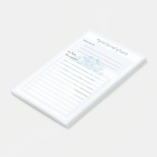 Notas Post-it® Hydrangea Blue 'Mi pequeña almohadilla de listas'