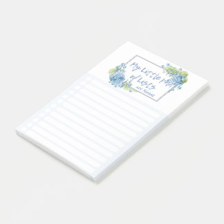 Notas Post-it® Hydrangea Floral 'Mi pequeña almohadilla de listas