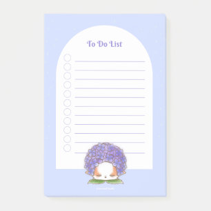 Notas Post-it® Hydrangea Mochi días de lluvia Flor azul morada