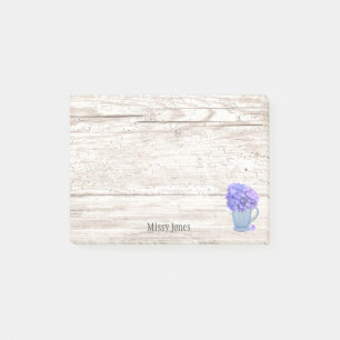 Notas Post-it® Hydrangea Pitcher Custom Name Post-it Notes