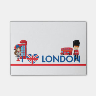 Notas Post-it® I corazón Londres con el autobús y más de la