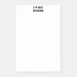 Notas Post-it® I corazón mi boxeador