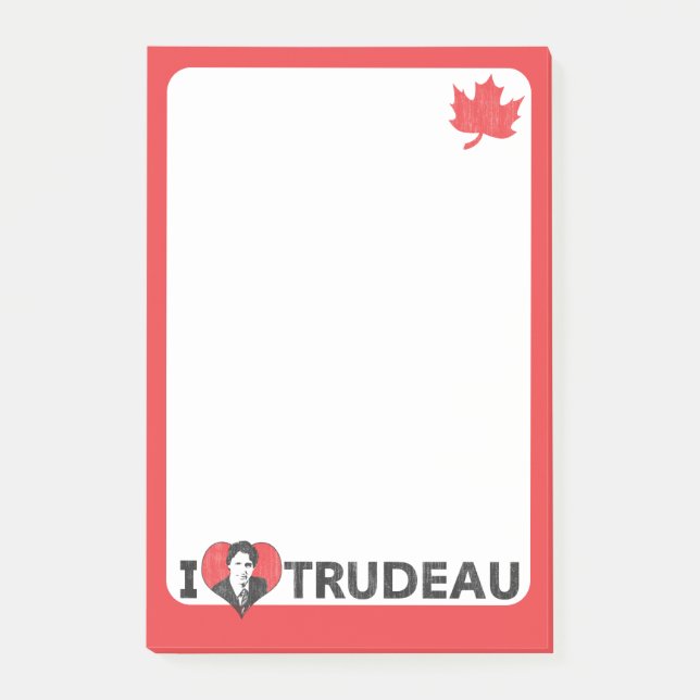 Notas Post-it® I corazón Trudeau (Anverso)