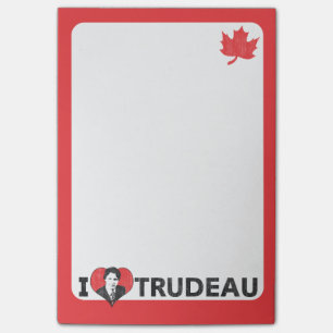 Notas Post-it® I corazón Trudeau