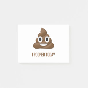 Notas Post-it® I de Pooped Emoticon divertido hoy