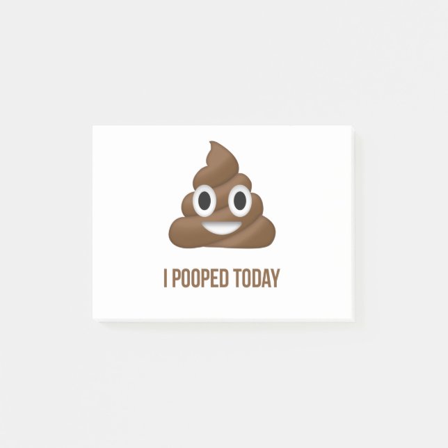 Notas Post-it® I de Pooped Emoticon divertido hoy (Anverso)
