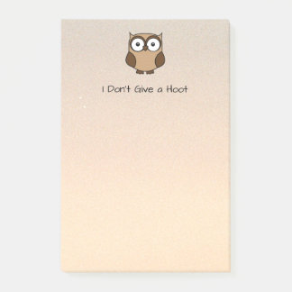 Notas Post-it® I Don't Give a Hoot Owl Custom