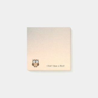 Notas Post-it® I Don't Give a Hoot Owl Custom