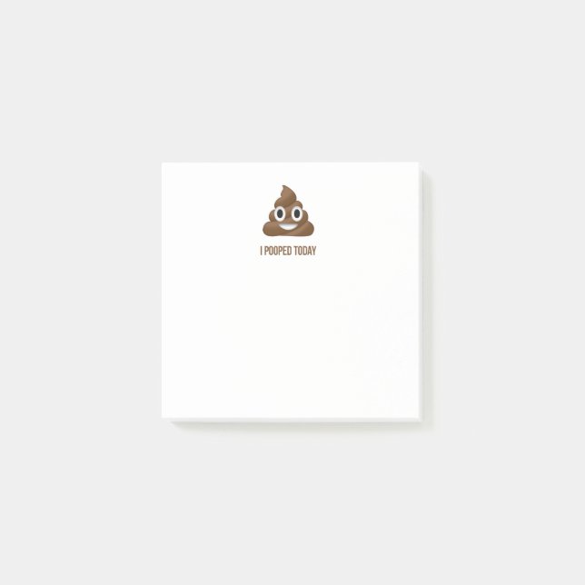 Notas Post-it® I Emoticon hoy sonriente de Pooped (Anverso)