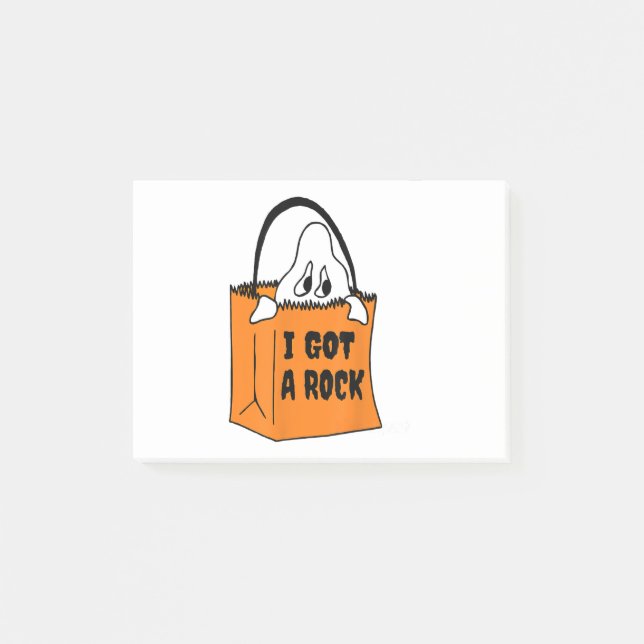 Notas Post-it® I Got a Rock Funny Tee Halloween Ghost Costume (Anverso)