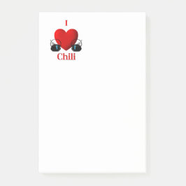 Notas Post-it® I Heart Chili