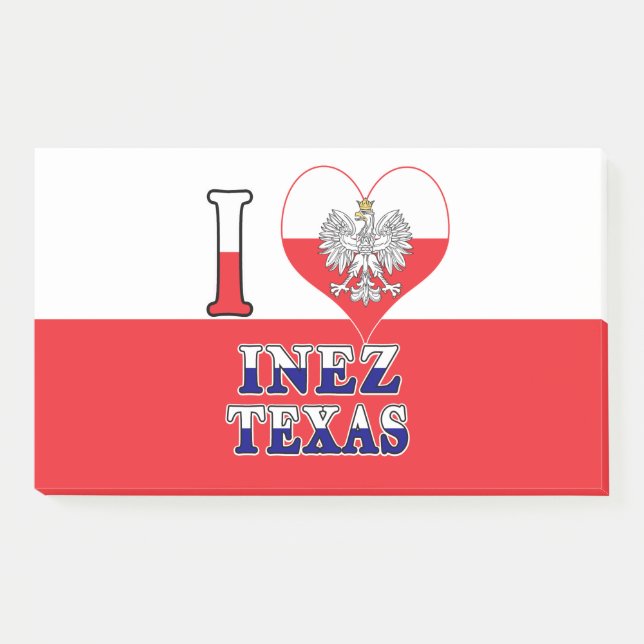 Notas Post-it® I Heart Love Inez Texas (Anverso)