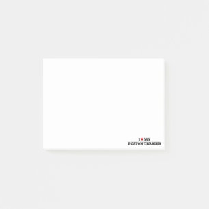 Notas Post-it® I Heart My Boston Terrier Post-it Notes