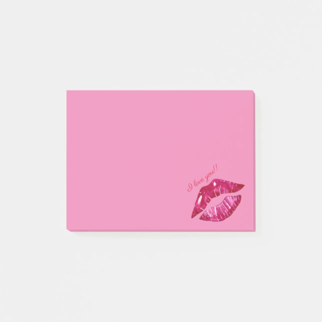 Notas Post-it® I love you kiss Post-it Notes (Anverso)