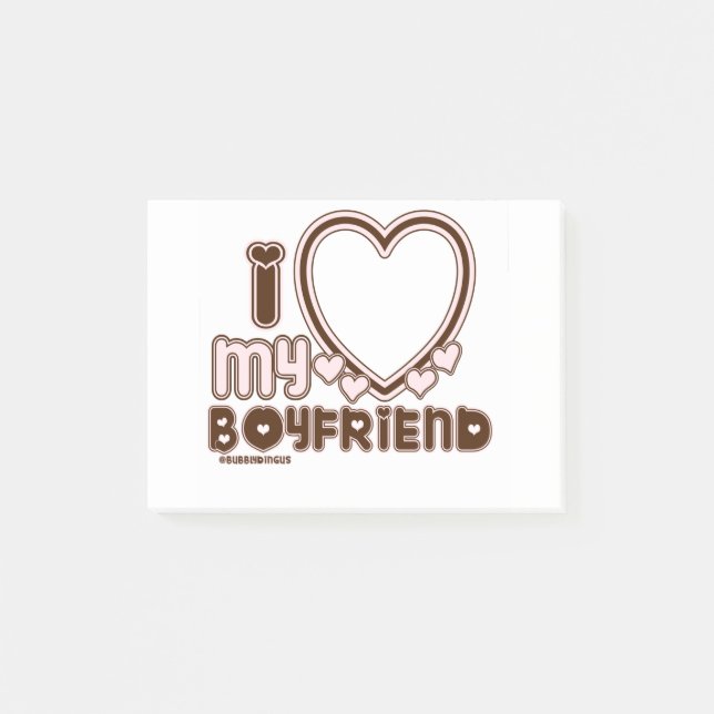 Notas Post-it® i luv brown bf (Anverso)