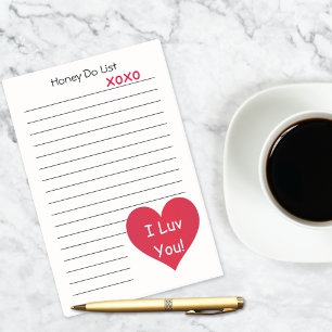 Notas Post-it® I Luv You Honey Do List