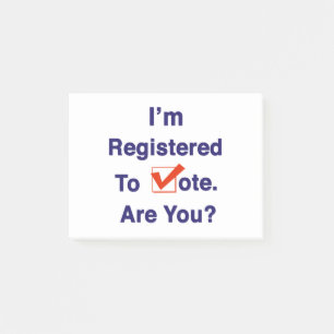 Notas Post-it® I’m Registered to Vote 2024