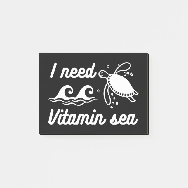Notas Post-it® I  Need Vitamin Sea Turtle (Anverso)