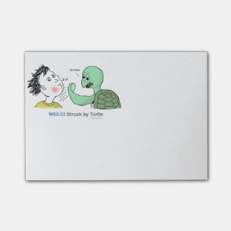 Notas Post-it® ICD-10: W59.22 pegado por la tortuga