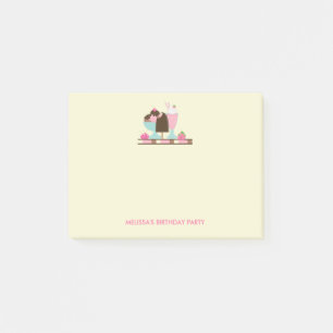 Notas Post-it® Ice Cream Sundae Summery Trata Fiesta de Cumpleaño