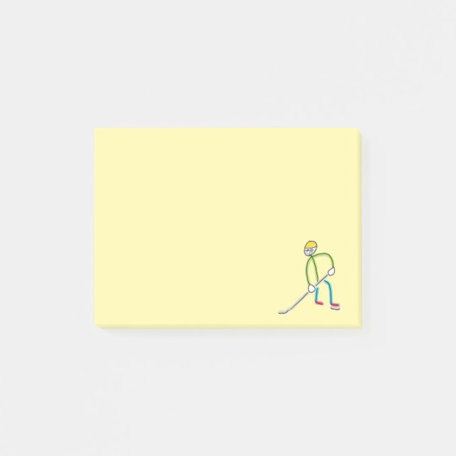 Notas Post-it® Ice Hockey Stickman (Anverso)
