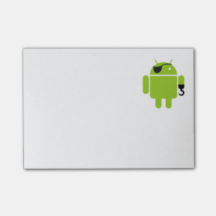 Notas Post-it® Icono androide del robot como pirata