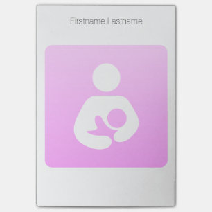 Notas Post-it® Icono de amamantamiento rosado