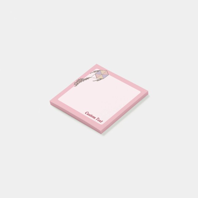 Notas Post-it® Icono de Cometa Rosa (En perspectiva)