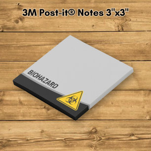 Notas Post-it® Icono de riesgo biológico