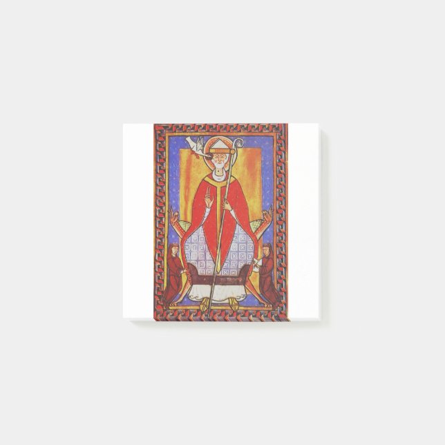Notas Post-it® Icono medieval de San Gregorio Magno (Anverso)