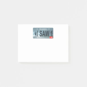 Notas Post-it® Idaho "Vi 1" placa de licencia Sasquatch