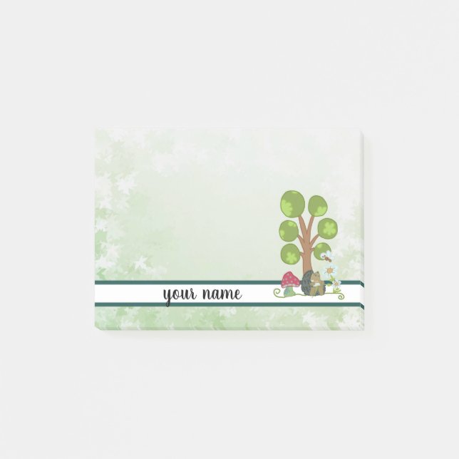 Notas Post-it® Igel unterm Baum (Anverso)